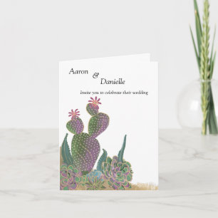 Floral Wedding Invitation-Sedona Cactus Flower Invitation