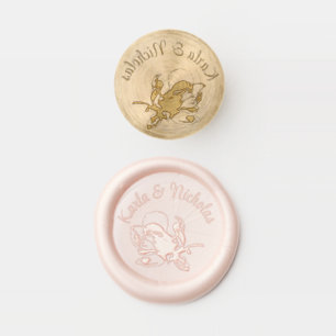 Floral Wedding Invitation Solid Brass Wax Stamper