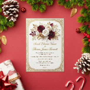 Floral Wedding Invitation Template Rustic Boho