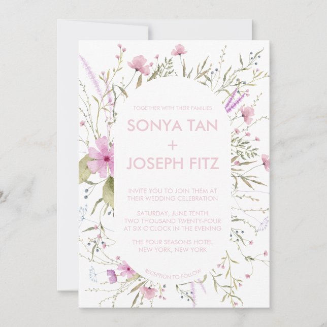 Floral Wedding Invitations (Front)