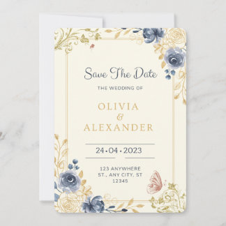 Floral wedding invitations