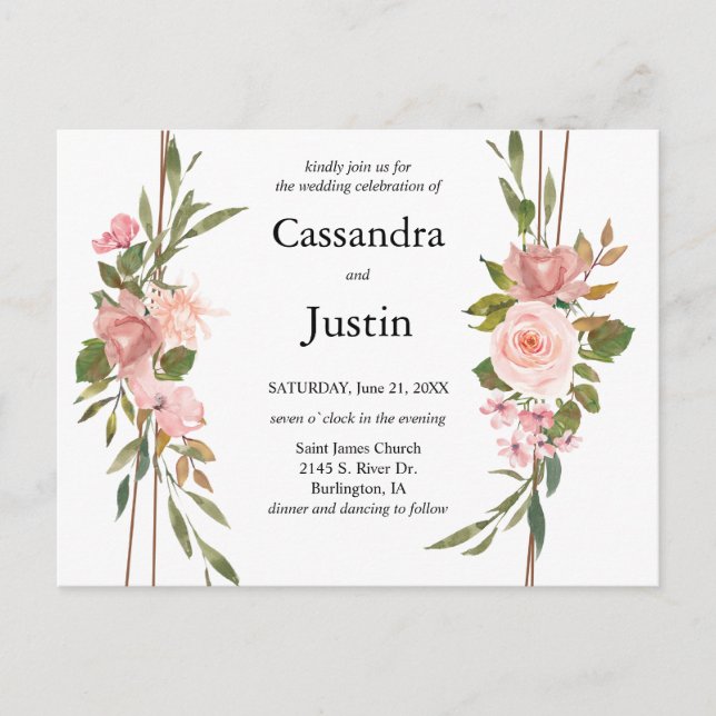 Floral Wedding Invite (Front)