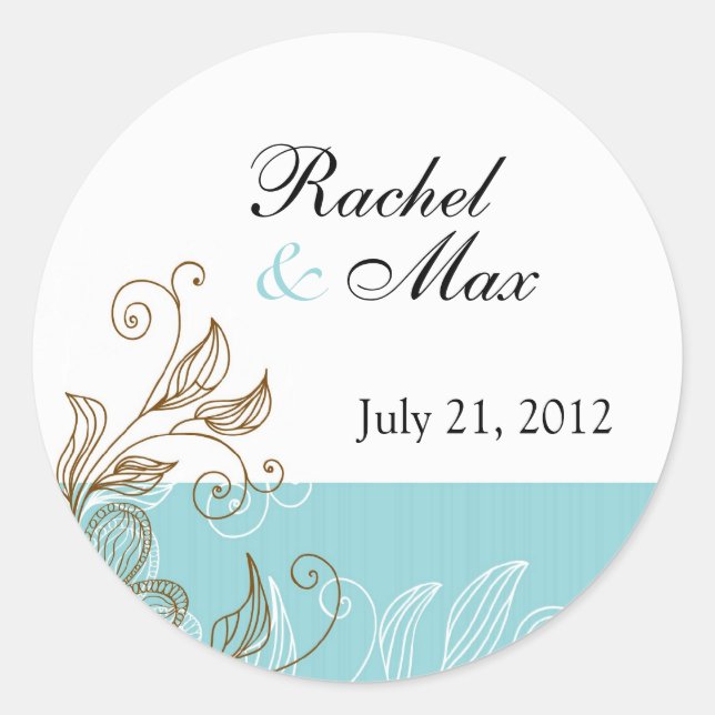 Floral Wedding Label (Front)