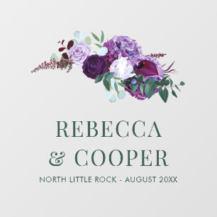 Floral Wedding Monogram Elegant Wall Decal