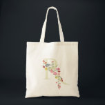 floral wedding monogram R spring Bridal Shower Tote Bag<br><div class="desc">***this design is part of a collection*** _______________________ this design template is fully editable and customizable by you the customer - click personalize further button if you wish to move, add, delete, or make significant changes to the design _______________________ *if you have any DESIGN questions or need more designs or...</div>