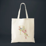 floral wedding monogram R spring Bridal Shower Tote Bag<br><div class="desc">***this design is part of a collection*** _______________________ this design template is fully editable and customizable by you the customer - click personalize further button if you wish to move, add, delete, or make significant changes to the design _______________________ *if you have any DESIGN questions or need more designs or...</div>
