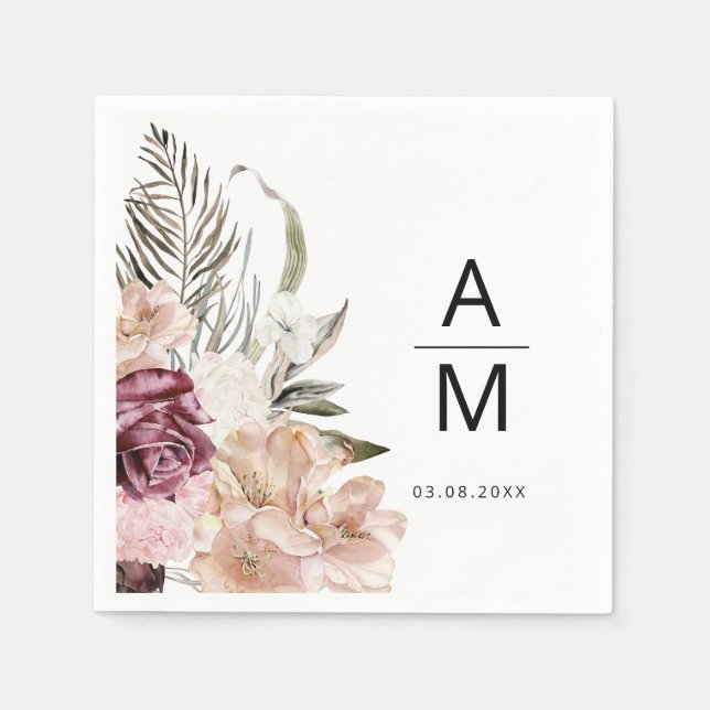 Floral Wedding Napkins (Front)