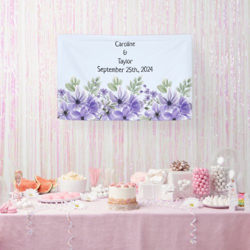 Floral wedding party Banner