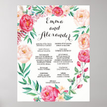 Floral Wedding Party Sign / Welcome Sign