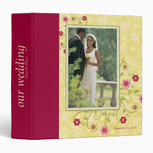 Floral Wedding Photo Album Binder