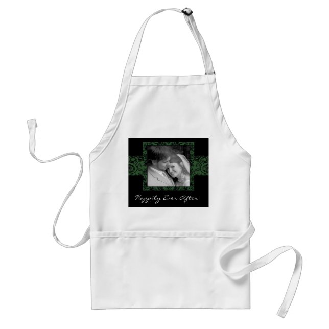 Floral Wedding Photo Apron Keepsake (Front)