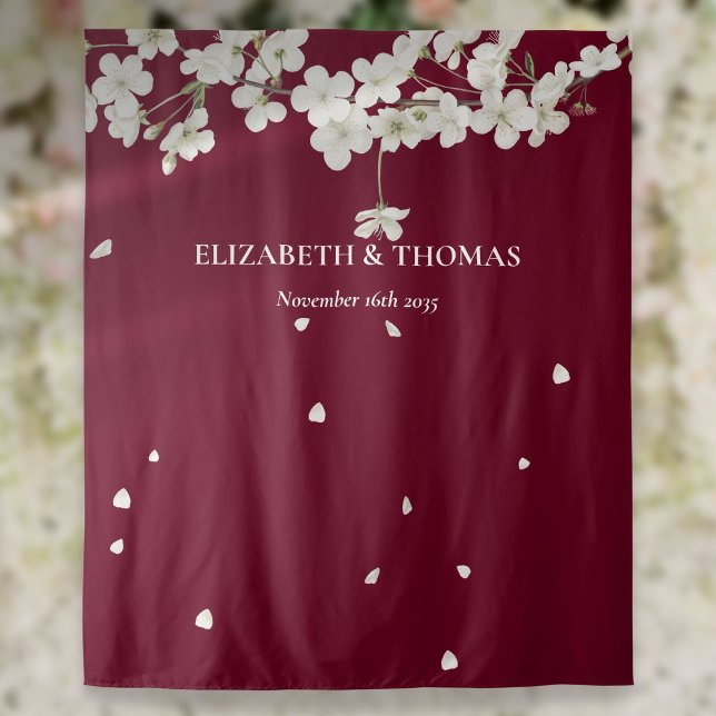 Floral Wedding Photo Booth Backdrop White Blossom (Floral Wedding Photo Booth Backdrop White Blossom)