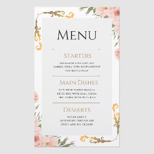 Floral Wedding Program Timeline – Elegant Ceremony