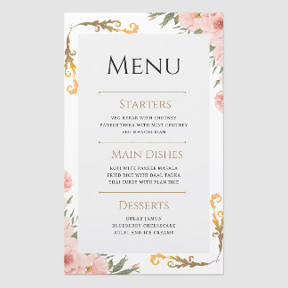 Floral Wedding Program Timeline – Elegant Ceremony