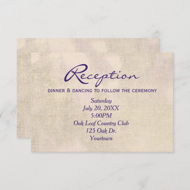 Floral Wedding Reception Invite (Front/Back)