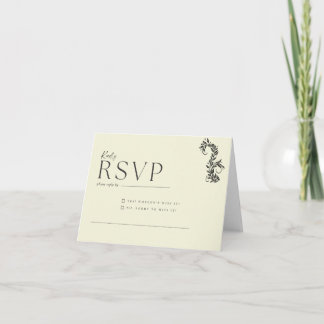Floral Wedding Reply Card