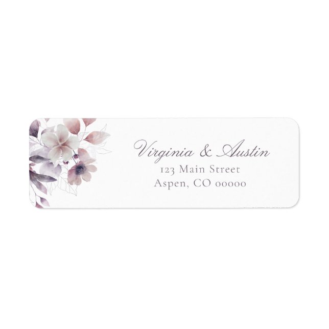 Floral Wedding Return Address Label (Front)