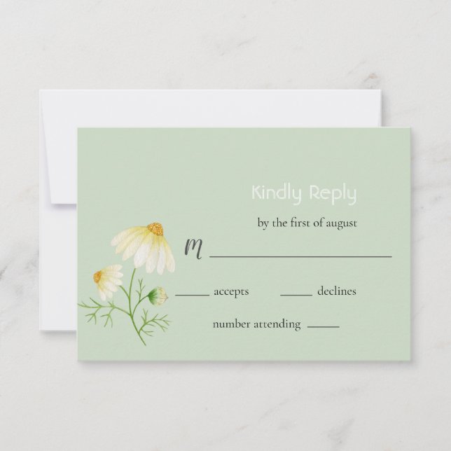 Floral Wedding RSVP Card (Front)