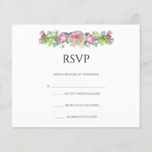 Floral Wedding RSVP Card Flyer