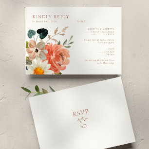 Floral Wedding RSVP Ivory Response Card