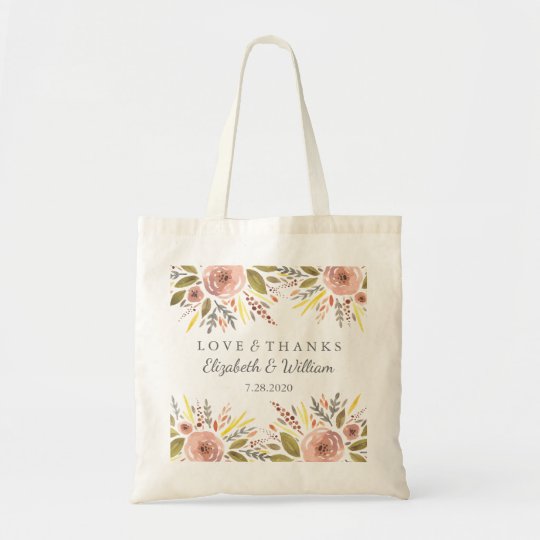 Personalized Tote Bag. Floral Tote Bag. Bridesmaid | Zazzle.com
