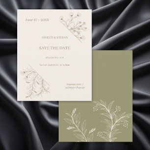 Floral Wedding Save the Date Budget Invitation Flyer