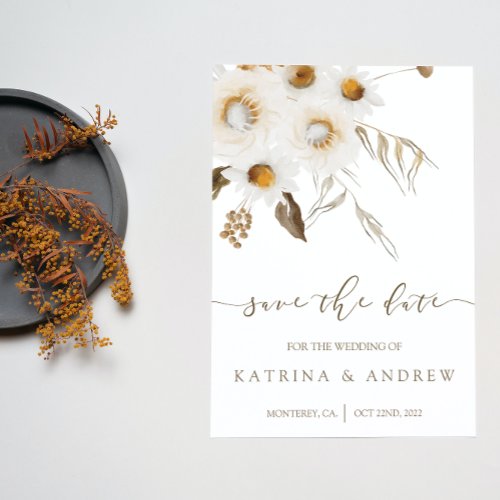 Floral Wedding Save The Date Cards