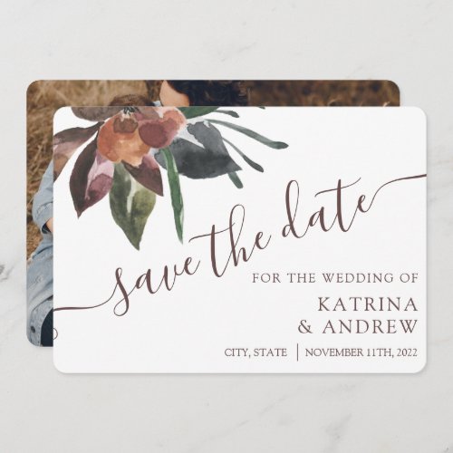 Floral Wedding Save The Date Cards