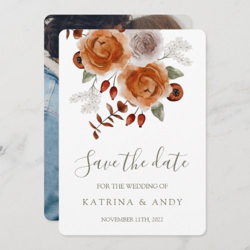 Floral Wedding Save The Date Cards