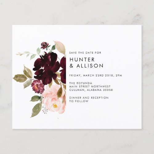 Floral Wedding Save the Date Flyer