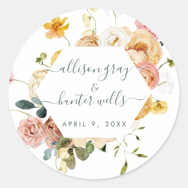 Floral Wedding Seal | Sutton (Front)