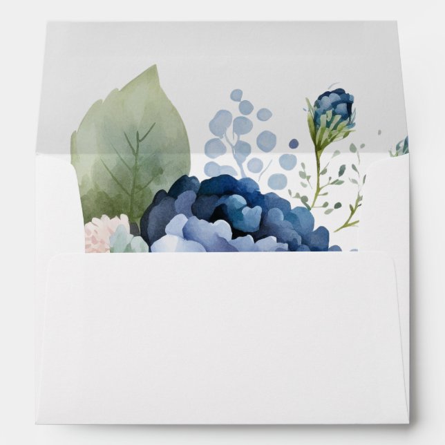 Floral Wedding Stationery Envelope (Back (Bottom))