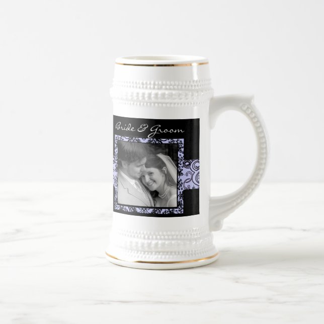Floral Wedding Stein Photo Gift (Right)