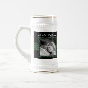 Floral Wedding Stein Photo Gift