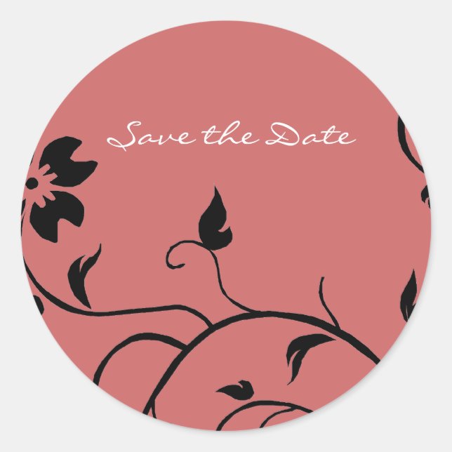 Floral Wedding Sticker (Front)