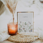 Floral Wedding Table Cards<br><div class="desc">This is a watercolor wildflower wedding table number featuring beautiful wildflower elements and an elegant font. Edit all wording and all colors* on this wedding program template. * the color of the watercolor florals are not editable // For matching items, please visit the "ASHE" collection in the Sincerely By Nicole...</div>