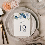 Floral Wedding Table Number 12 Seating Plan<br><div class="desc">Plan your wedding reception with precision, from save the date, to day of the wedding events like the reception and seating arrangements with these dusty blue floral table number seating chart cards. Simple plug in the names of the guests and the table numbers. This way, the wedding party will arrive...</div>