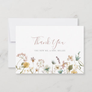 Floral Wedding Thank You Card