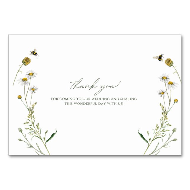  Floral Wedding Thank You Card – Editable Names (Front)