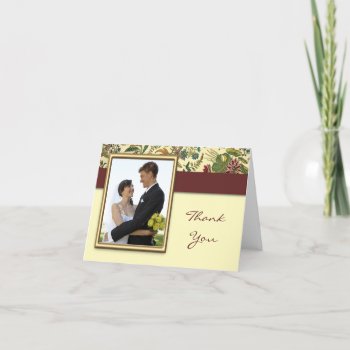 Floral Wedding Thank You Cards by PMCustomWeddings at Zazzle