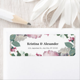 Floral Wedding Theme Label