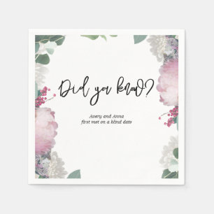Floral Wedding Theme Napkins