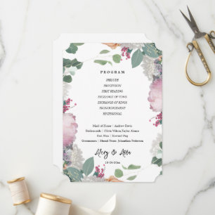 Floral Wedding Theme Program