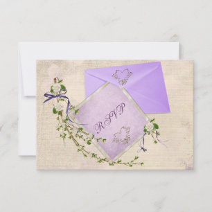 Floral Wedding Twig RSVP Card