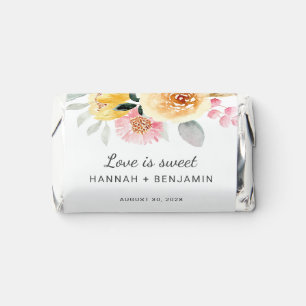 Floral Wedding Watercolor Modern Thank You Hershey's Miniatures