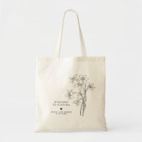 Floral Wedding Welcome Bag, Destination Tote Bag