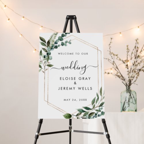 Floral Wedding Welcome Sign