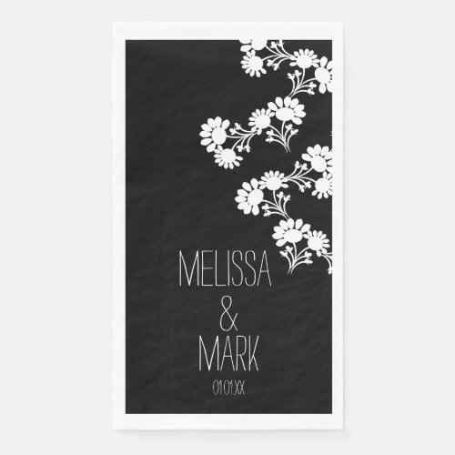  Floral Wedding Wreath Border Name Paper Guest Tow Paper Guest Towels