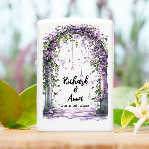Floral Wedding Zippo Lighter