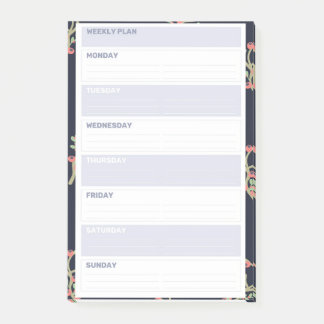 Floral Weekend Planner Style Post-it Notes